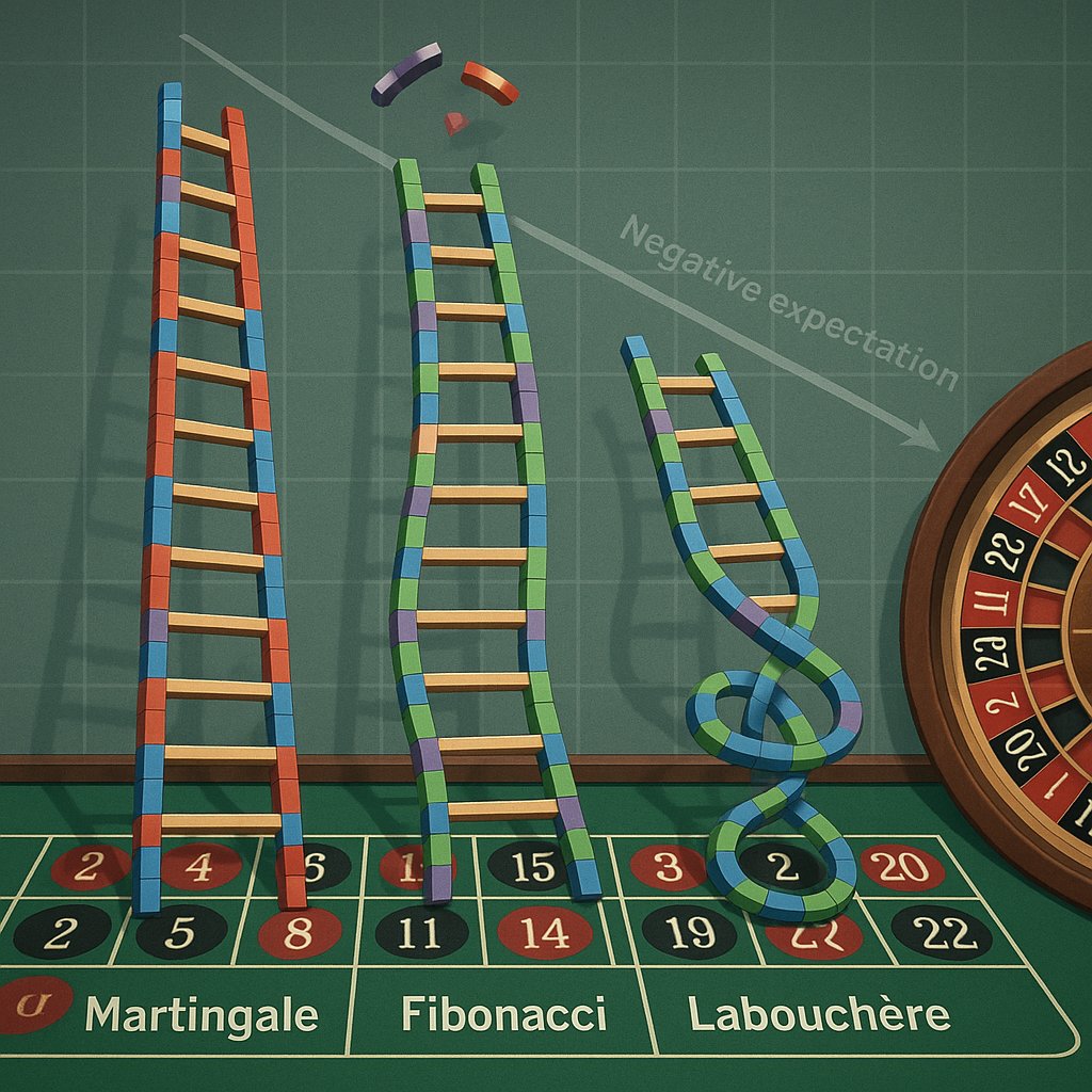 Online Casino Parlay Systems for Table Games: Why Martingale, Fibonacci, and Labouchère Fail Over the Long Run